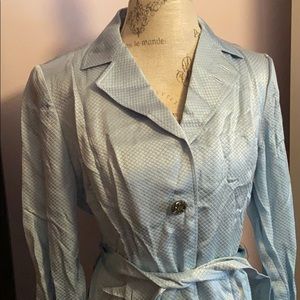Like new Due Per Due powder blue belted jacket 12